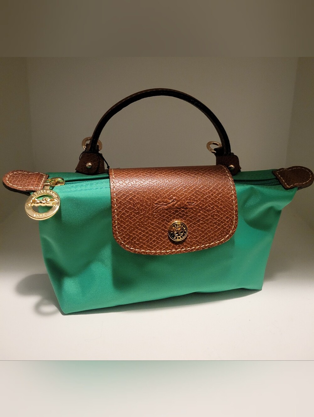 NWT Longchamp Le Pliage Cosmetic Case Pouch Green P88
